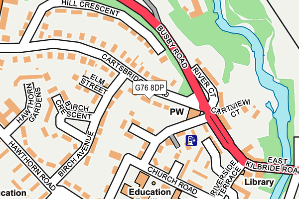 G76 8DP map - OS OpenMap – Local (Ordnance Survey)