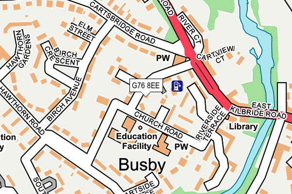 G76 8EE map - OS OpenMap – Local (Ordnance Survey)