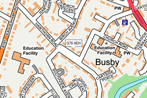 G76 8EH map - OS OpenMap – Local (Ordnance Survey)