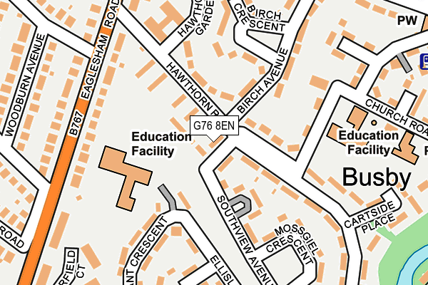 G76 8EN map - OS OpenMap – Local (Ordnance Survey)