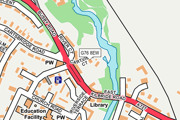 G76 8EW map - OS OpenMap – Local (Ordnance Survey)