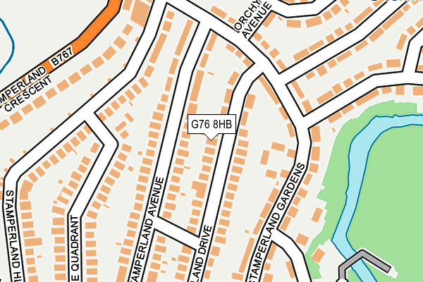 G76 8HB map - OS OpenMap – Local (Ordnance Survey)