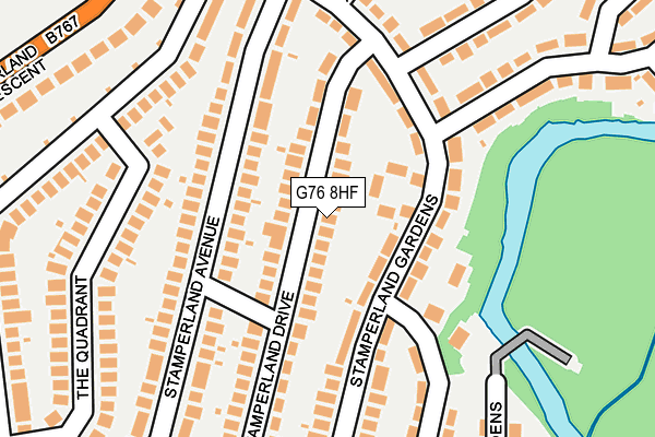 G76 8HF map - OS OpenMap – Local (Ordnance Survey)