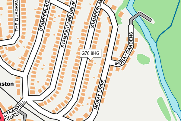 G76 8HG map - OS OpenMap – Local (Ordnance Survey)