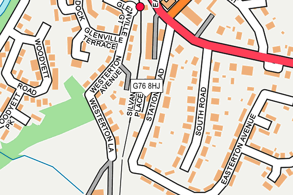 G76 8HJ map - OS OpenMap – Local (Ordnance Survey)