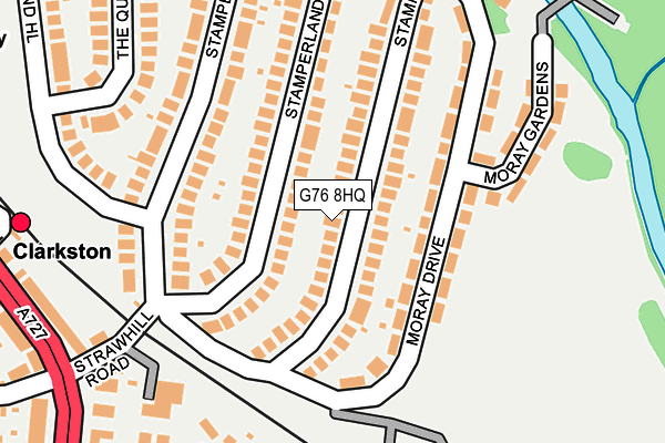 G76 8HQ map - OS OpenMap – Local (Ordnance Survey)