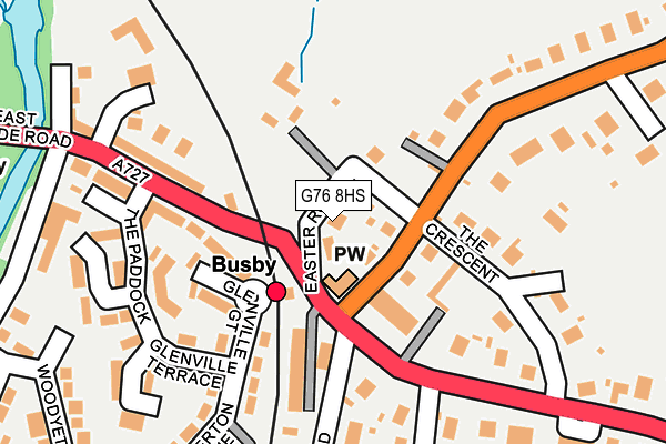 G76 8HS map - OS OpenMap – Local (Ordnance Survey)