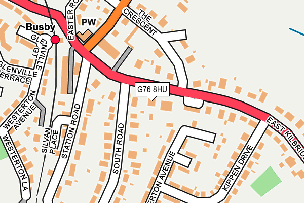 G76 8HU map - OS OpenMap – Local (Ordnance Survey)
