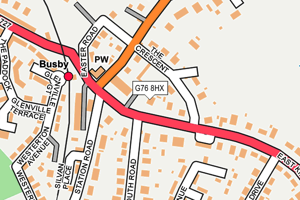 G76 8HX map - OS OpenMap – Local (Ordnance Survey)