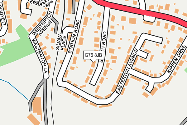 G76 8JB map - OS OpenMap – Local (Ordnance Survey)