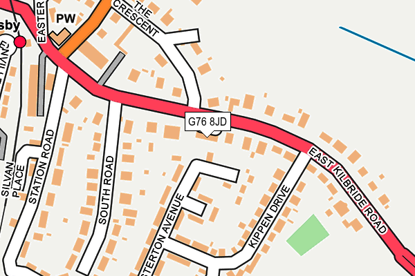 G76 8JD map - OS OpenMap – Local (Ordnance Survey)