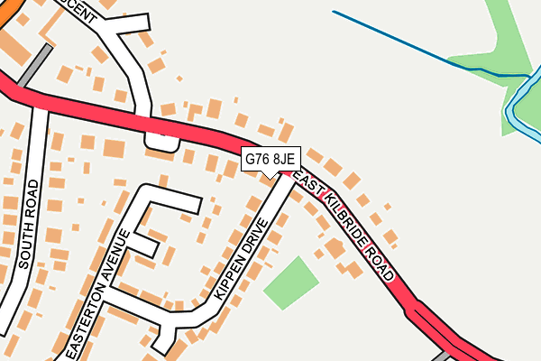 G76 8JE map - OS OpenMap – Local (Ordnance Survey)