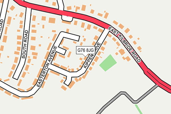 G76 8JG map - OS OpenMap – Local (Ordnance Survey)