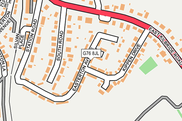 G76 8JL map - OS OpenMap – Local (Ordnance Survey)