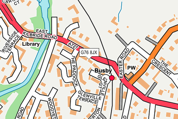 G76 8JX map - OS OpenMap – Local (Ordnance Survey)