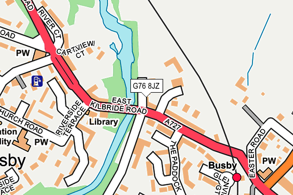 G76 8JZ map - OS OpenMap – Local (Ordnance Survey)