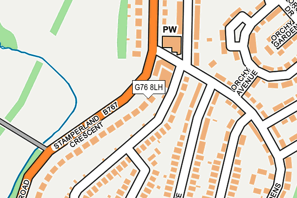 G76 8LH map - OS OpenMap – Local (Ordnance Survey)