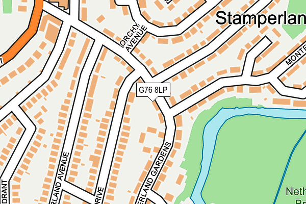 G76 8LP map - OS OpenMap – Local (Ordnance Survey)