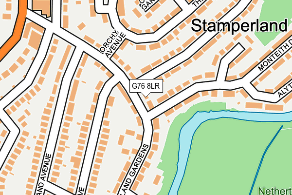 G76 8LR map - OS OpenMap – Local (Ordnance Survey)