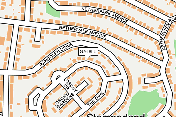 G76 8LU map - OS OpenMap – Local (Ordnance Survey)