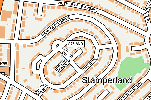 G76 8ND map - OS OpenMap – Local (Ordnance Survey)