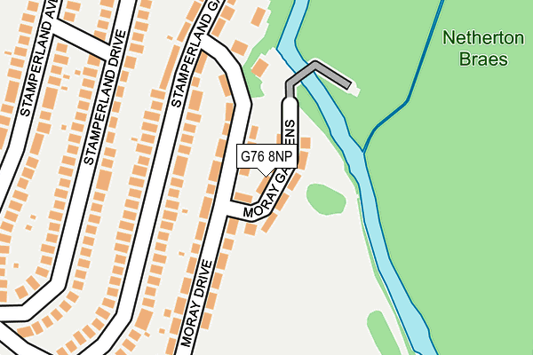 G76 8NP map - OS OpenMap – Local (Ordnance Survey)