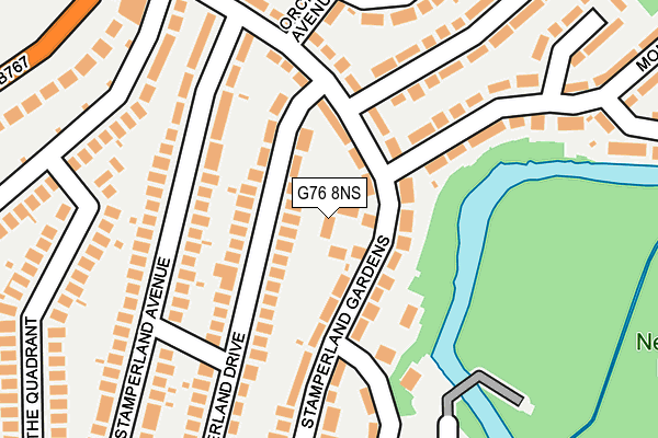 G76 8NS map - OS OpenMap – Local (Ordnance Survey)
