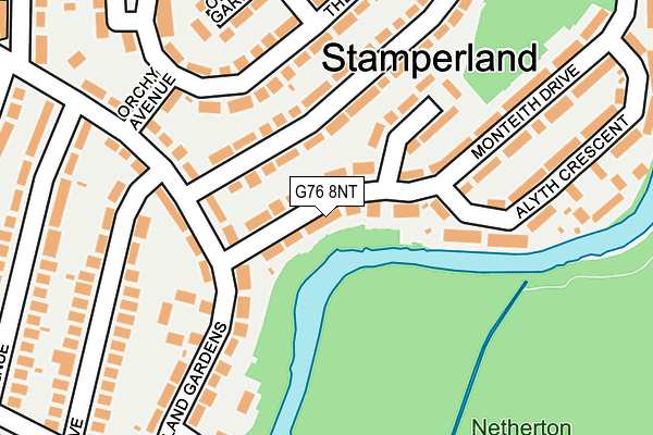 G76 8NT map - OS OpenMap – Local (Ordnance Survey)