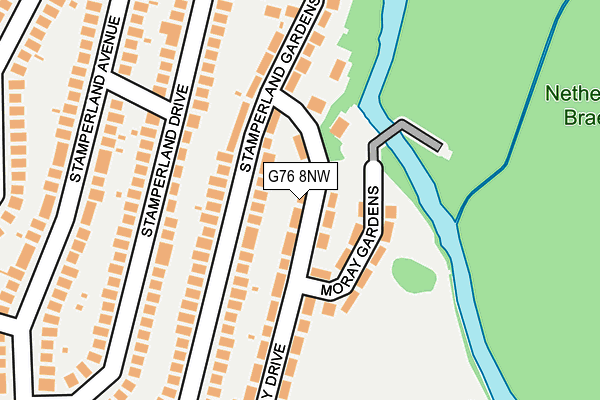 G76 8NW map - OS OpenMap – Local (Ordnance Survey)