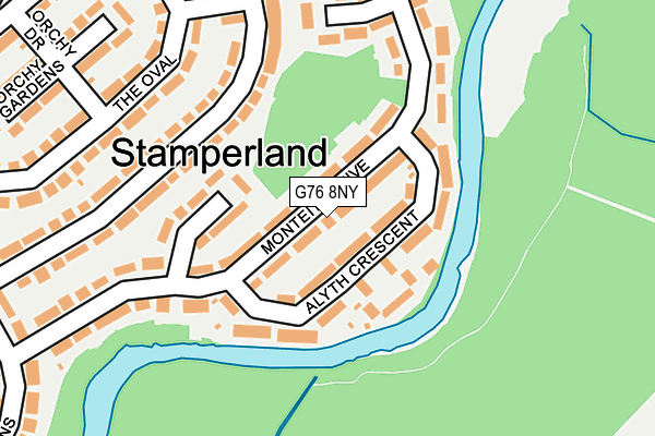 G76 8NY map - OS OpenMap – Local (Ordnance Survey)