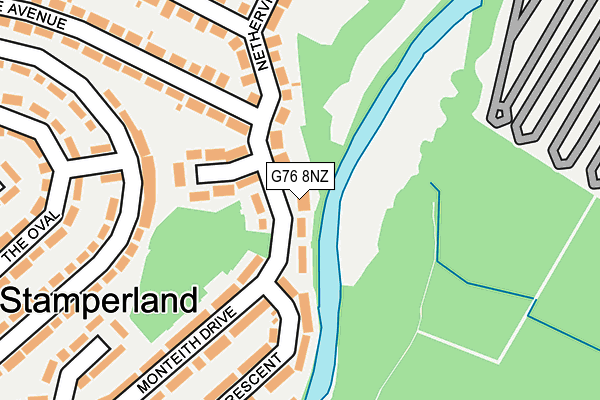 G76 8NZ map - OS OpenMap – Local (Ordnance Survey)