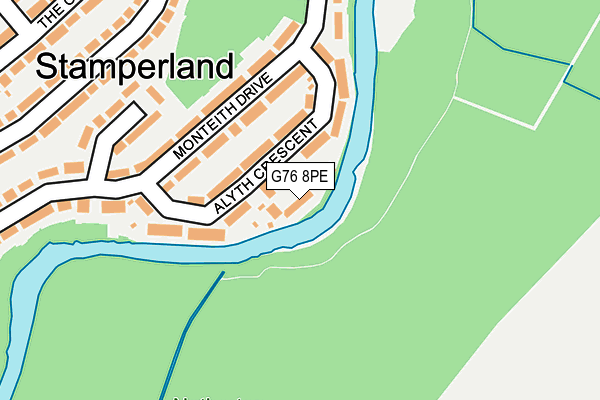 G76 8PE map - OS OpenMap – Local (Ordnance Survey)