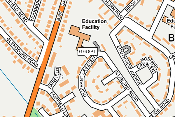 G76 8PT map - OS OpenMap – Local (Ordnance Survey)
