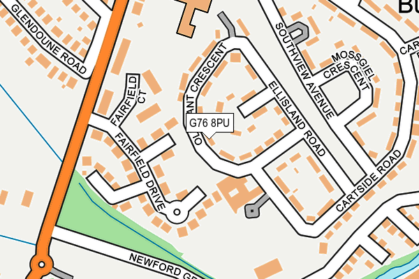 G76 8PU map - OS OpenMap – Local (Ordnance Survey)