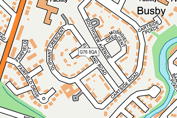 G76 8QA map - OS OpenMap – Local (Ordnance Survey)