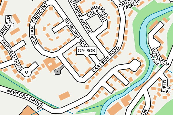 G76 8QB map - OS OpenMap – Local (Ordnance Survey)
