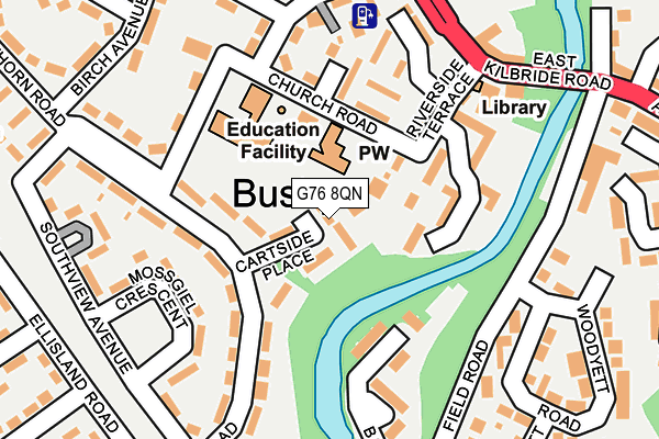 G76 8QN map - OS OpenMap – Local (Ordnance Survey)