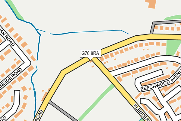 G76 8RA map - OS OpenMap – Local (Ordnance Survey)