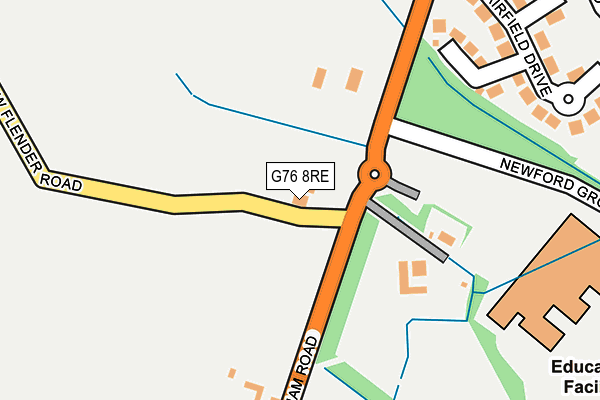 G76 8RE map - OS OpenMap – Local (Ordnance Survey)