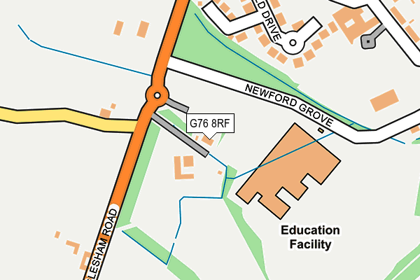 G76 8RF map - OS OpenMap – Local (Ordnance Survey)