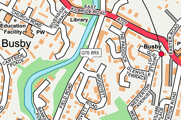 G76 8RX map - OS OpenMap – Local (Ordnance Survey)