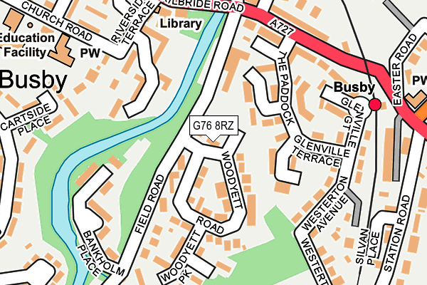 G76 8RZ map - OS OpenMap – Local (Ordnance Survey)