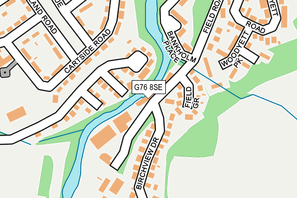 G76 8SE map - OS OpenMap – Local (Ordnance Survey)