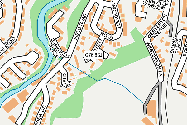 G76 8SJ map - OS OpenMap – Local (Ordnance Survey)