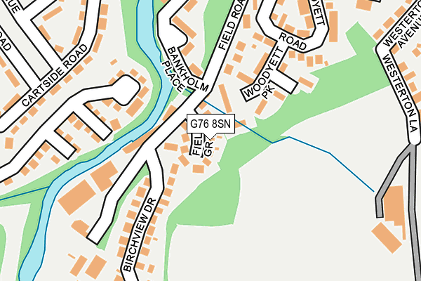 G76 8SN map - OS OpenMap – Local (Ordnance Survey)