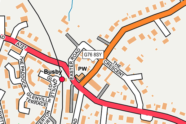 G76 8SY map - OS OpenMap – Local (Ordnance Survey)