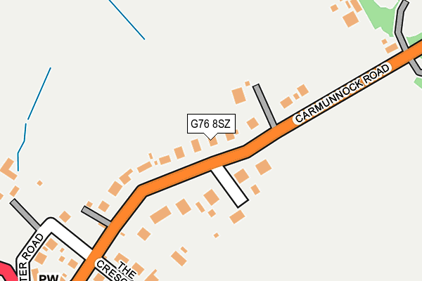 G76 8SZ map - OS OpenMap – Local (Ordnance Survey)