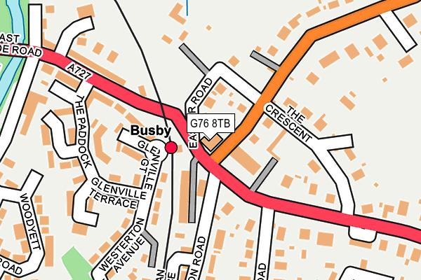 G76 8TB map - OS OpenMap – Local (Ordnance Survey)