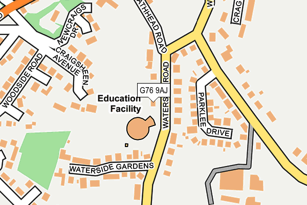 G76 9AJ map - OS OpenMap – Local (Ordnance Survey)