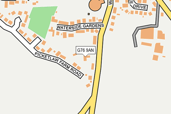 G76 9AN map - OS OpenMap – Local (Ordnance Survey)